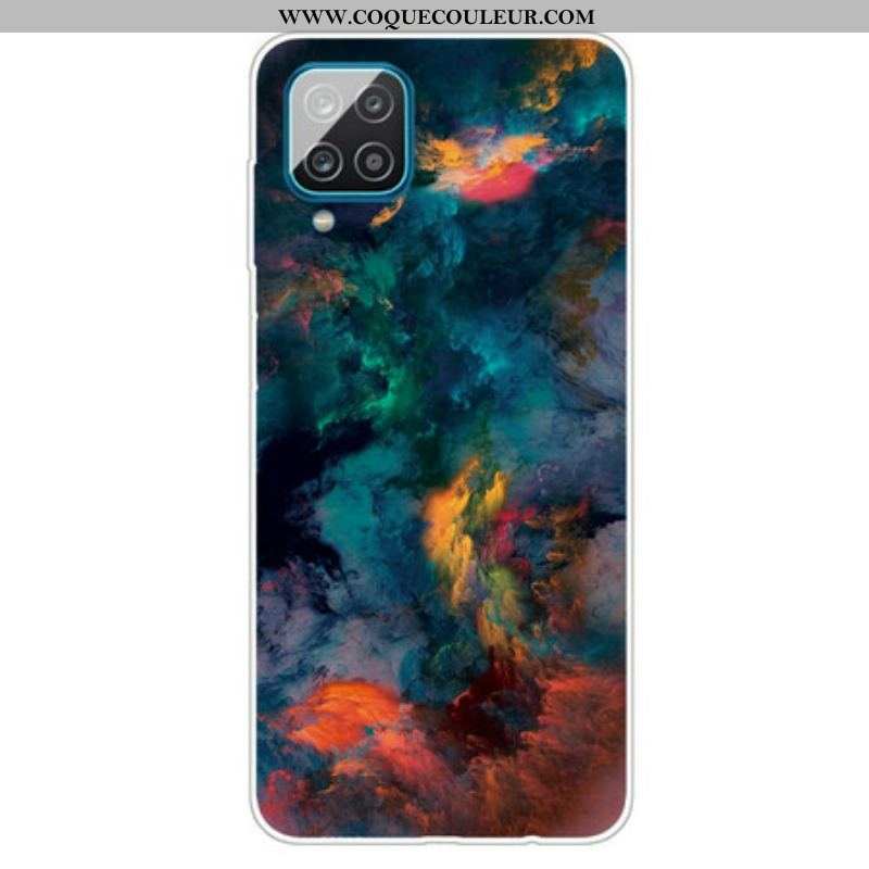 Coque Samsung Galaxy A12 / M12 Nuages Colorés