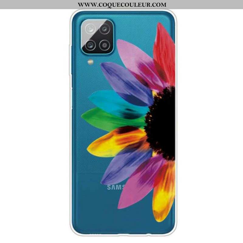 Coque Samsung Galaxy A12 / M12 Fleur Colorée
