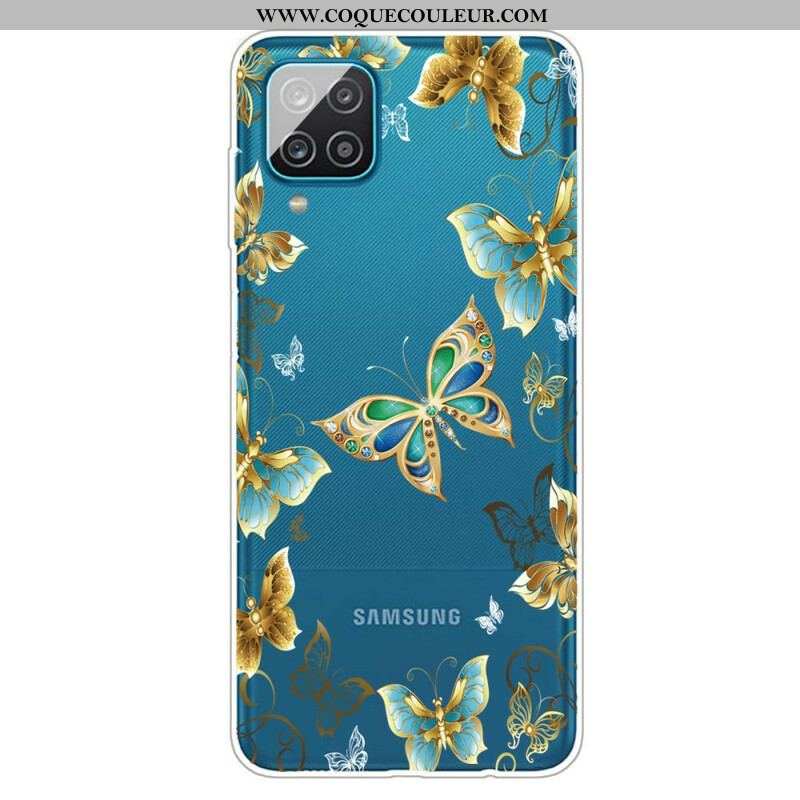 Coque Samsung Galaxy A12  / M12 Papillons Design