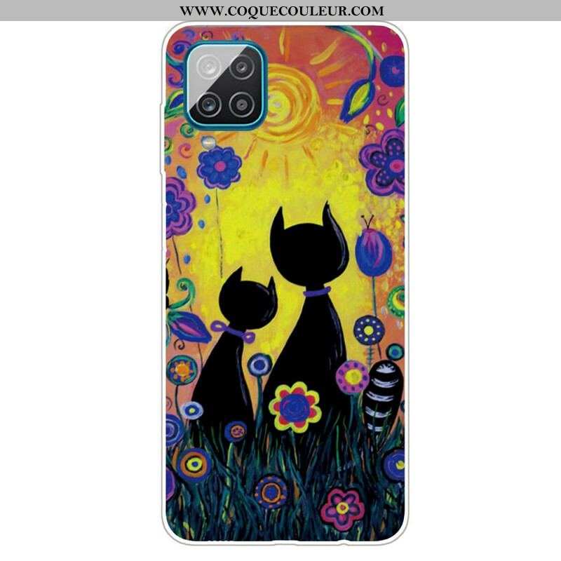 Coque Samsung Galaxy A12 / M12 Chat Cartoon