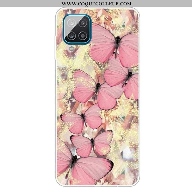 Coque Samsung Galaxy A12 / M12 Papillons Royaux