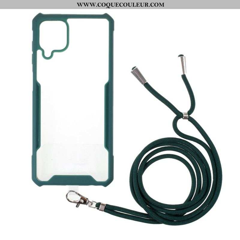 Coque Samsung Galaxy A12 / M12 Hybride avec Cordon Coloré