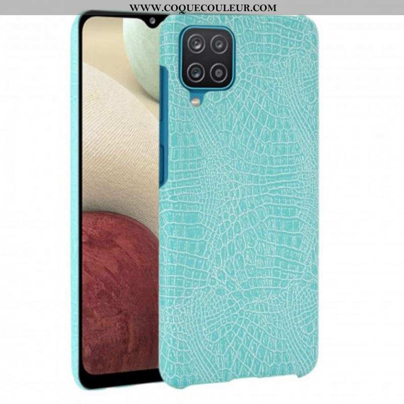 Coque Samsung Galaxy A12 / M12 Effet Peau de Crocodile