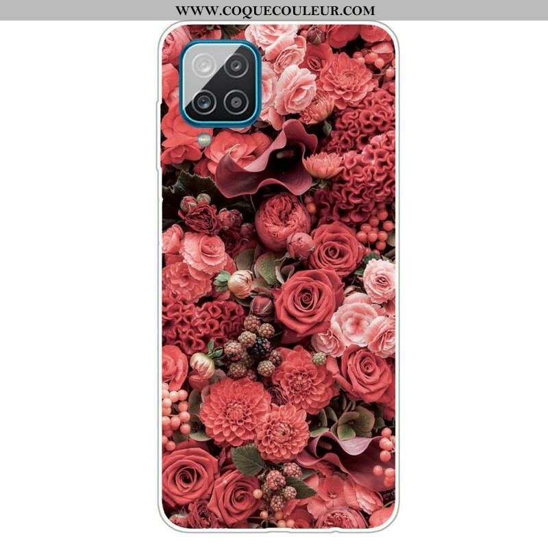 Coque Samsung Galaxy A12 / M12 Fleurs Intenses