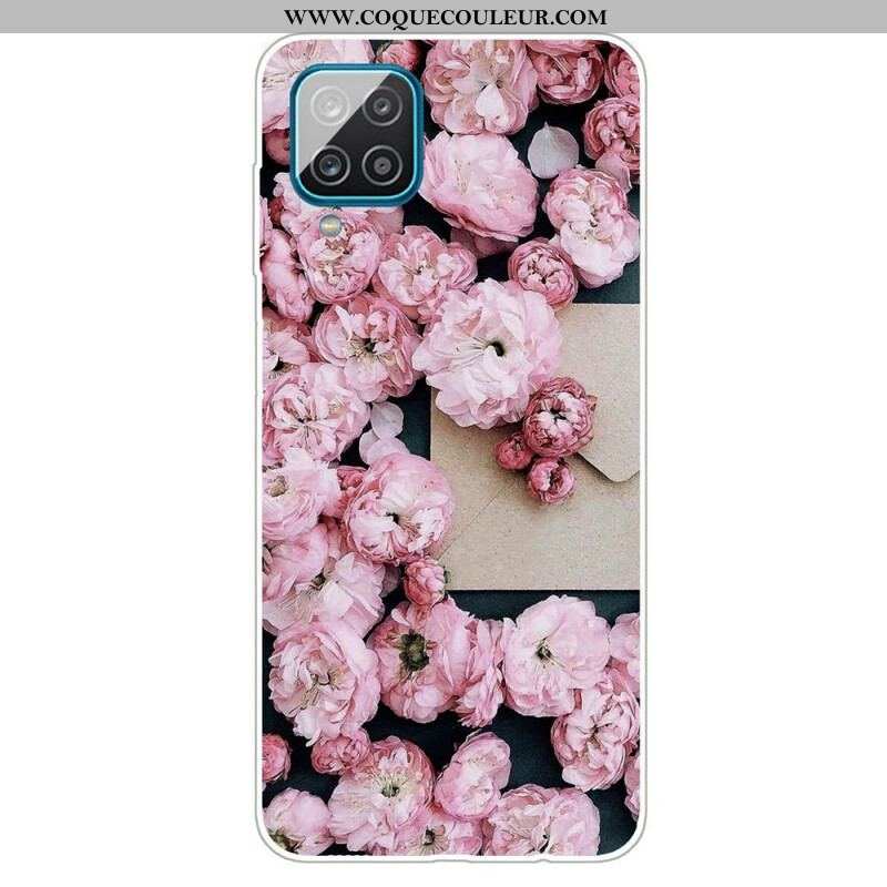 Coque Samsung Galaxy A12 / M12 Fleurs Intenses