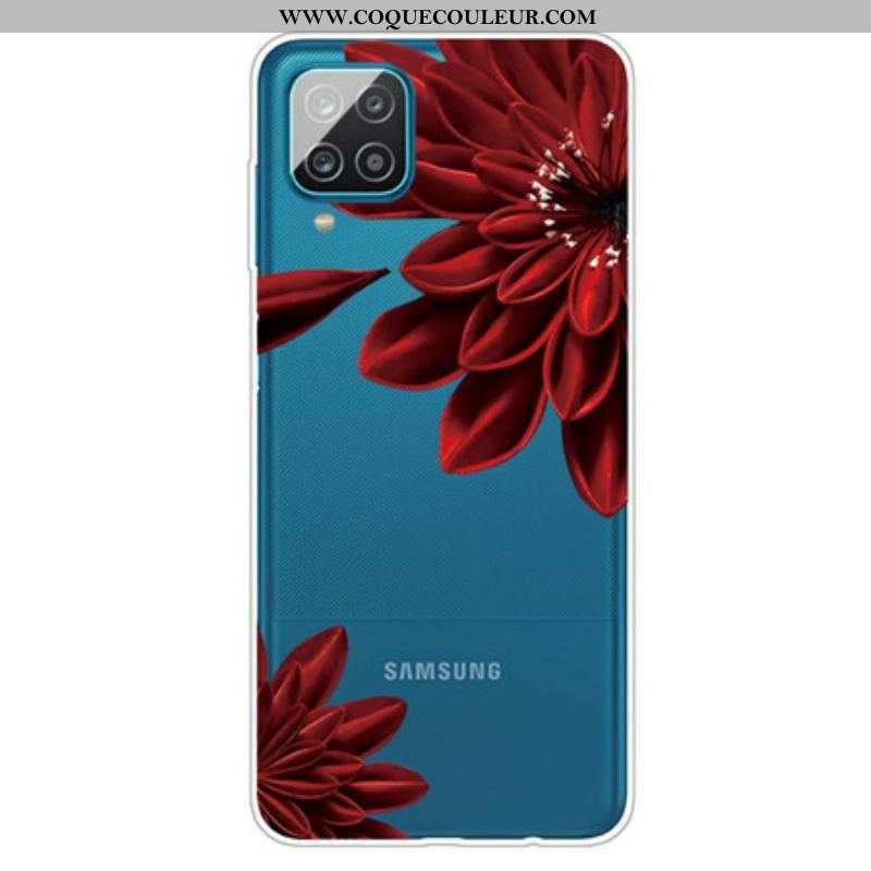 Coque Samsung Galaxy A12 / M12 Fleurs Sauvages