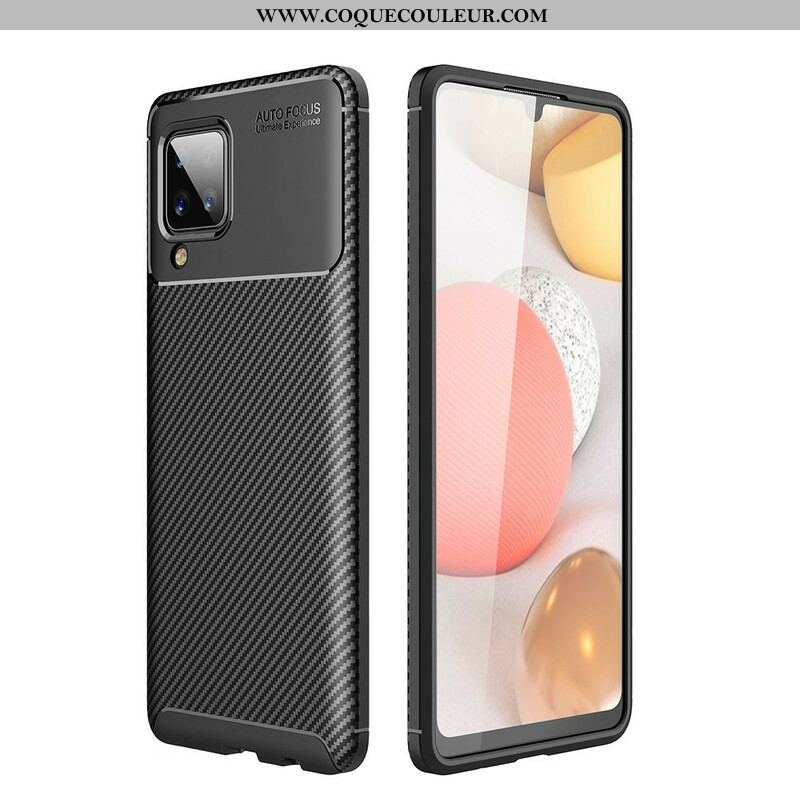 Coque Samsung Galaxy A12 / M12 Texture Fibre Carbone Flexible