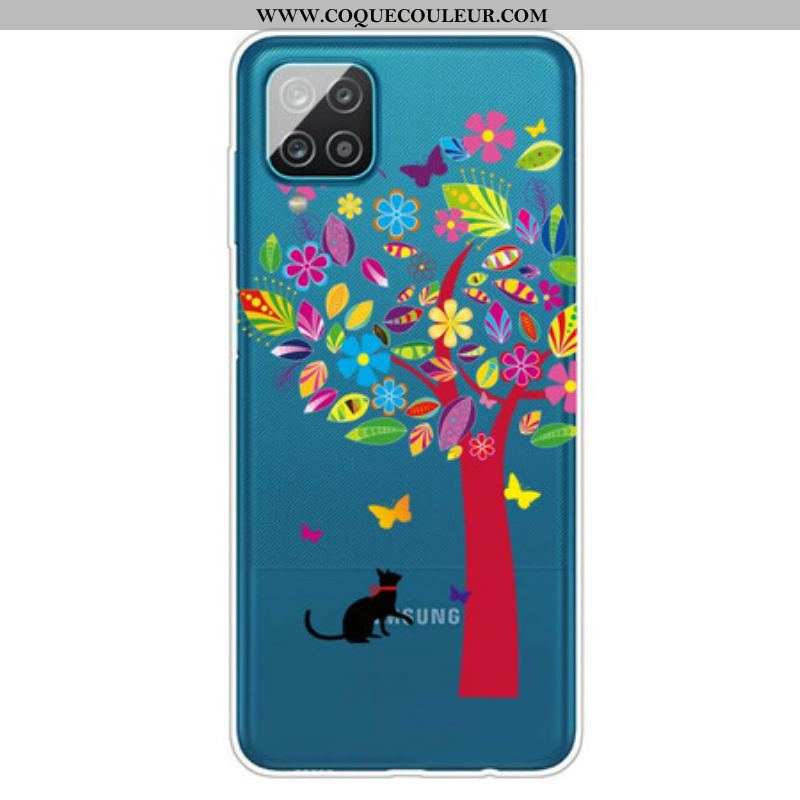 Coque Samsung Galaxy A12 / M12 Chat sous l'Arbre