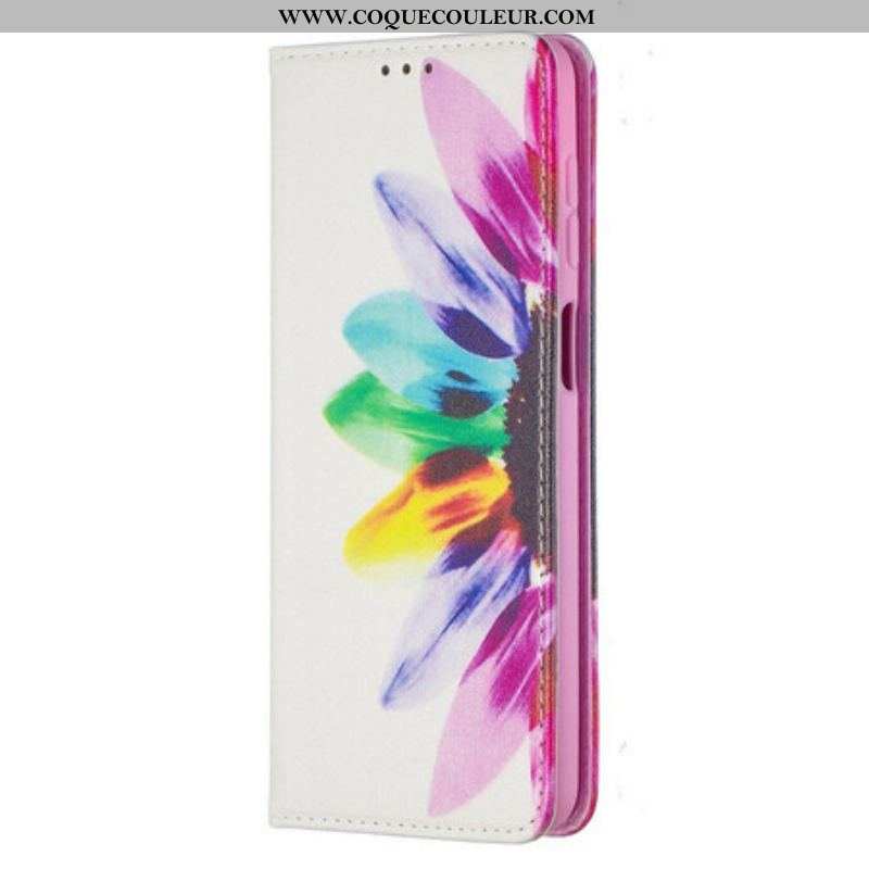 Flip Cover Samsung Galaxy A12 / M12 Fleur Aquarelle