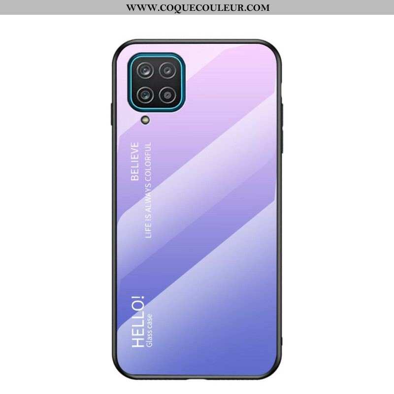 Coque Samsung Galaxy A12 / M12 Verre Trempé Hello