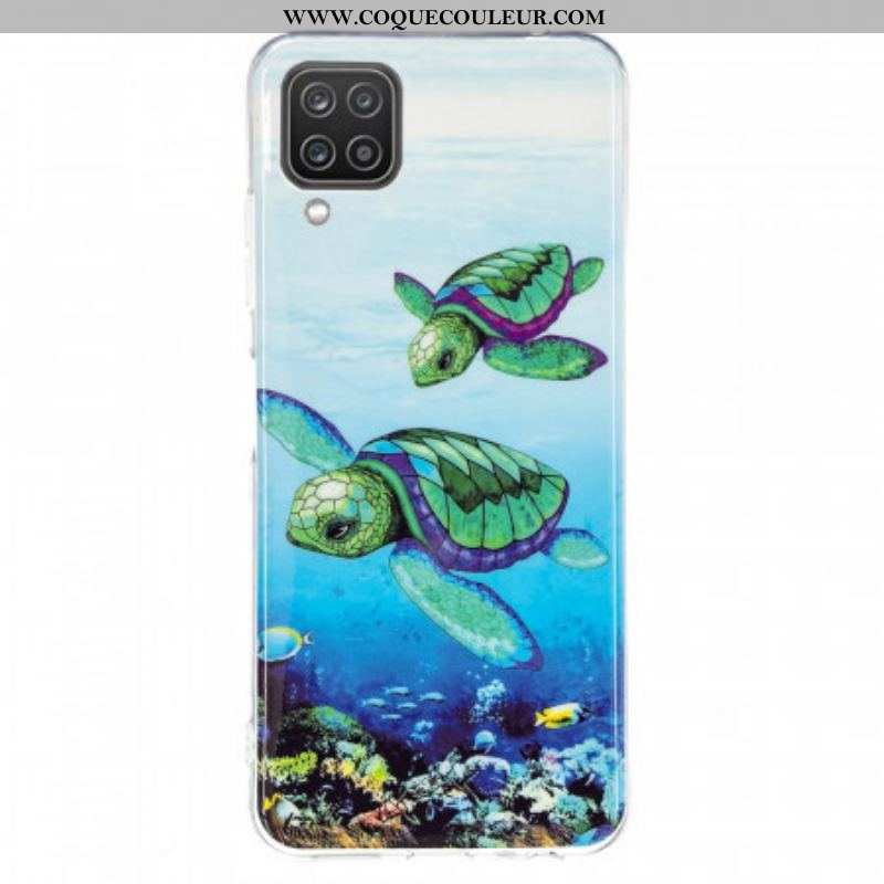 Coque Samsung Galaxy A12 / M12 Tortues Fluorescente