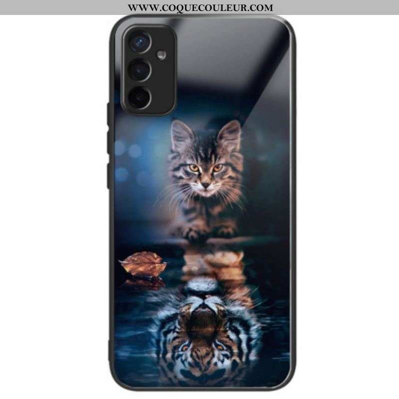 Coque Samsung Galaxy M13 Verre Trempé Chat