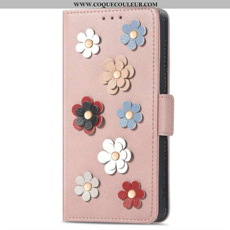 Housse Samsung Galaxy M13 Fleurs 3D