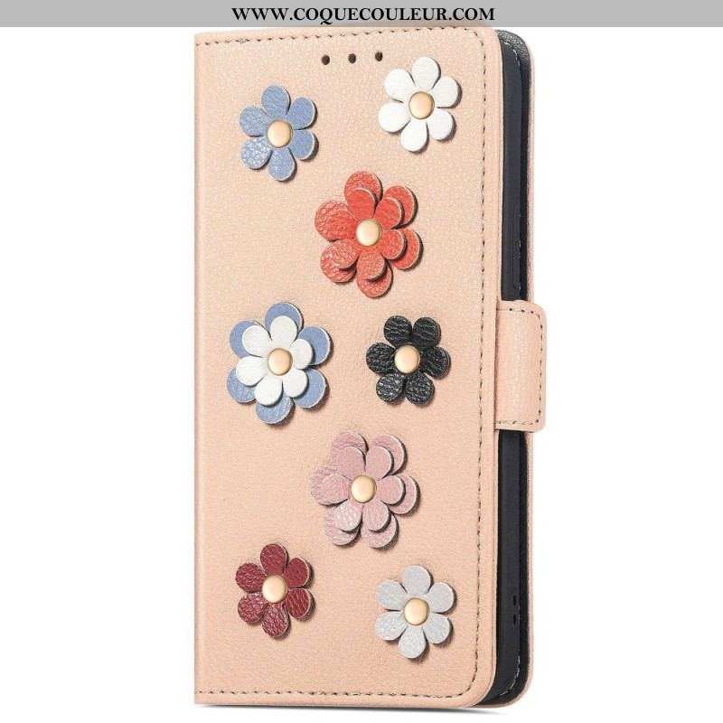 Housse Samsung Galaxy M13 Fleurs 3D