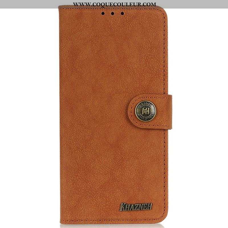 Housse Samsung Galaxy M13 Cuir Fendu KHAZNEH