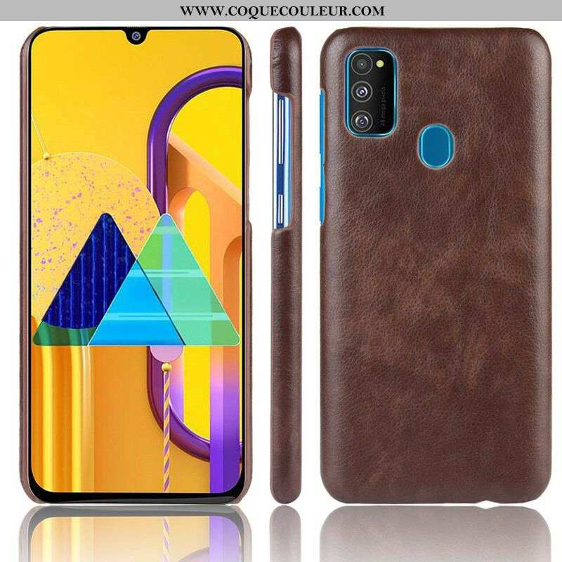 Coque Samsung Galaxy M21 Effet Cuir Litchi