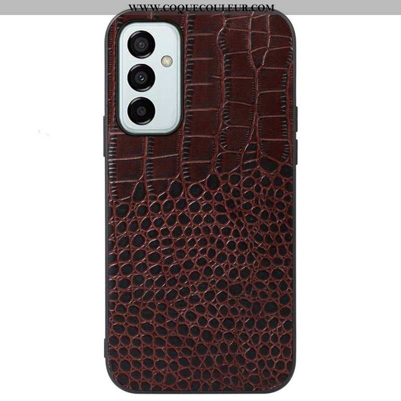 Coque Samsung Galaxy M23 5G Véritable Cuir Texture Crocodile