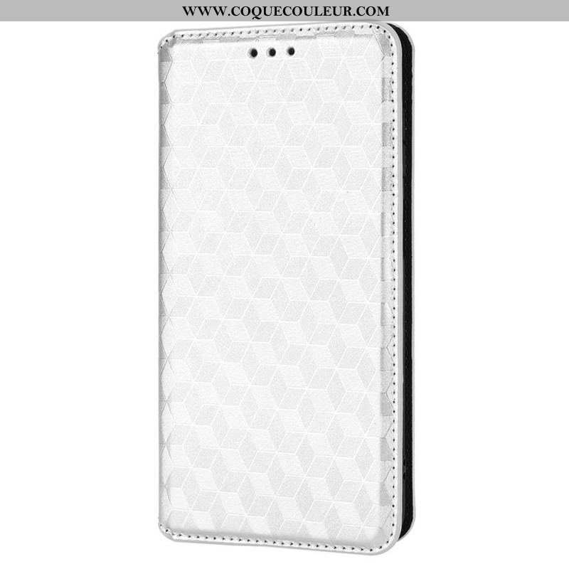 Flip Cover Samsung Galaxy M23 Effet Cuir Cubes 3D