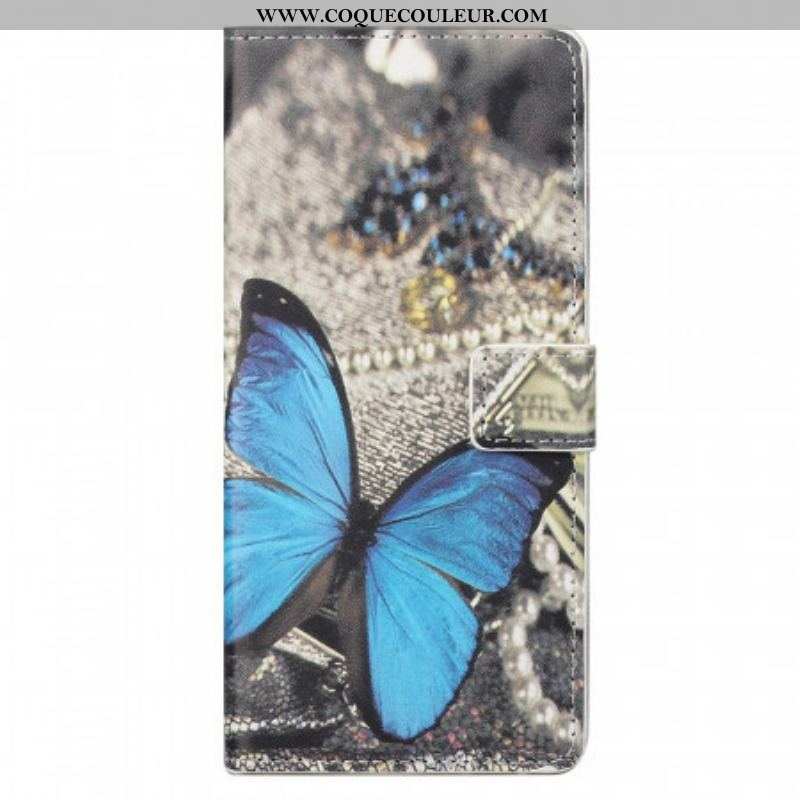 Housse Samsung Galaxy M23 5G Papillon Bleu