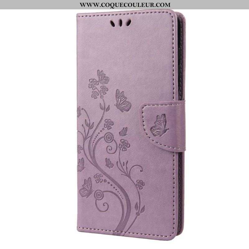 Housse Samsung Galaxy M23 5G Papillons et Fleurs