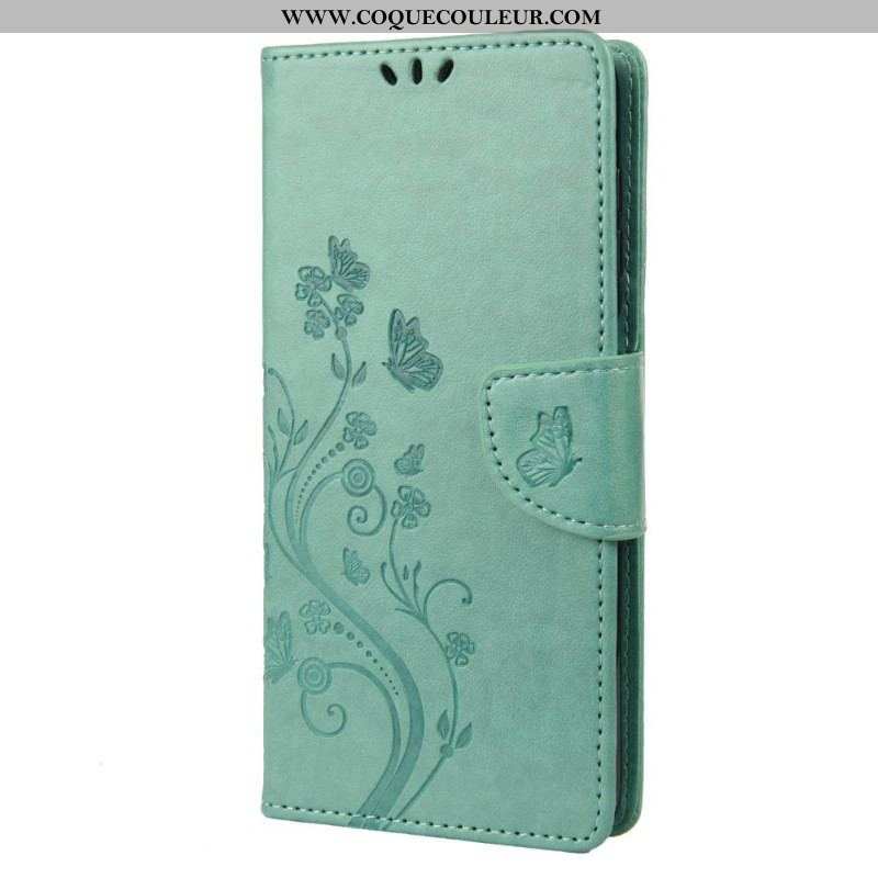 Housse Samsung Galaxy M23 5G Papillons et Fleurs