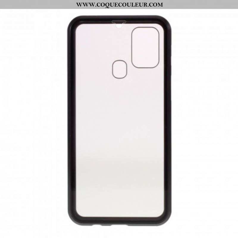 Coque Samsung Galaxy M31 Rebords Métal et Verre Trempé