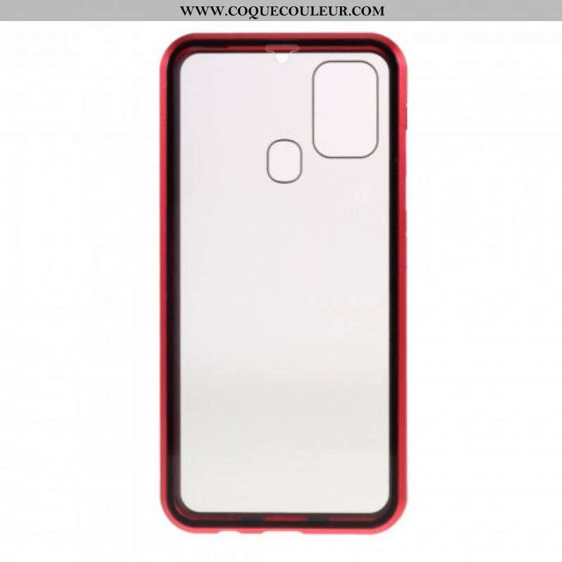 Coque Samsung Galaxy M31 Rebords Métal et Verre Trempé