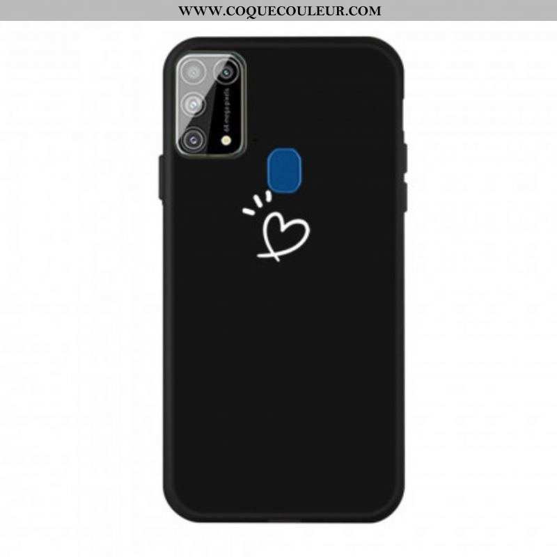 Coque Samsung Galaxy M31 Silicone Coeur Battant