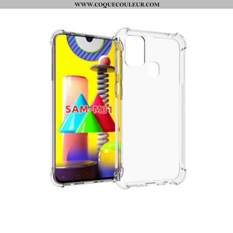 Coque Samsung Galaxy M31 Transparente Coins Renforcés