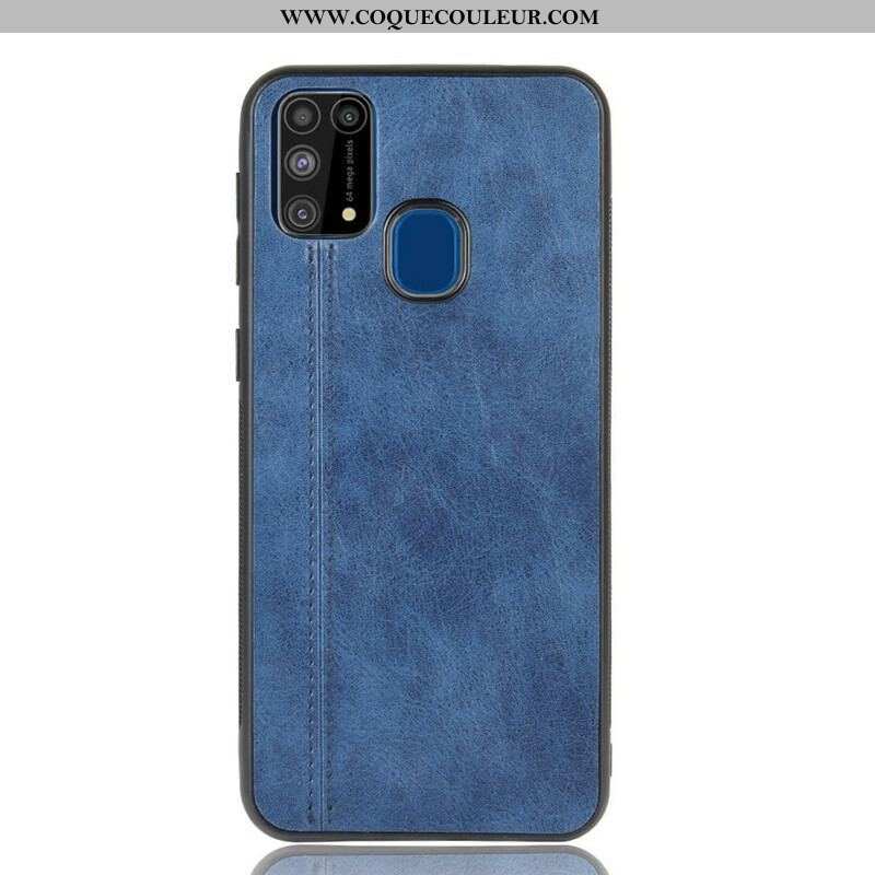 Coque Samsung Galaxy M31 Effet Cuir Couture