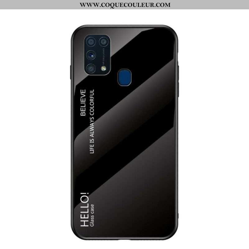 Coque Samsung Galaxy M31 Verre Trempé Hello