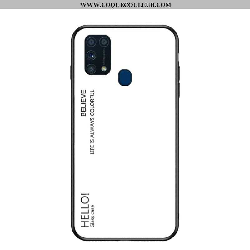 Coque Samsung Galaxy M31 Verre Trempé Hello