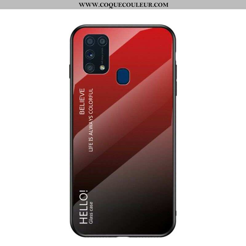 Coque Samsung Galaxy M31 Verre Trempé Hello