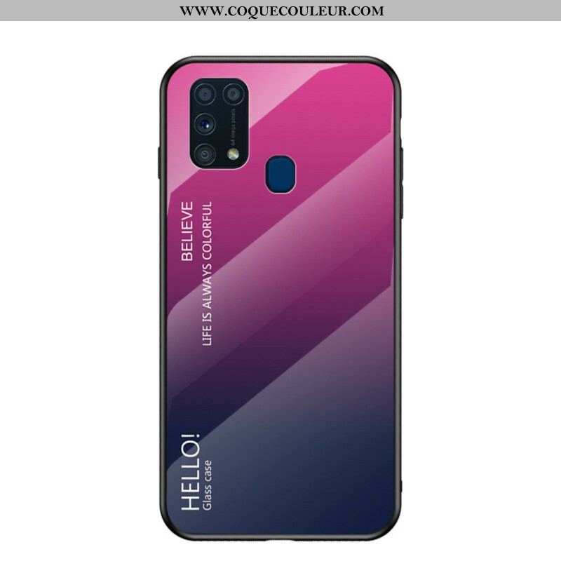 Coque Samsung Galaxy M31 Verre Trempé Hello