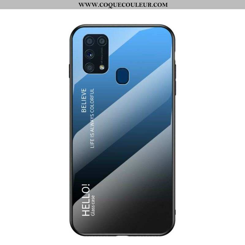 Coque Samsung Galaxy M31 Verre Trempé Hello