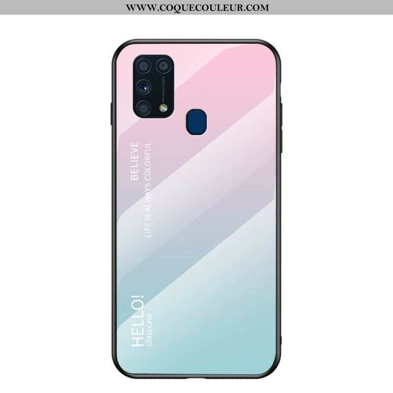 Coque Samsung Galaxy M31 Verre Trempé Hello