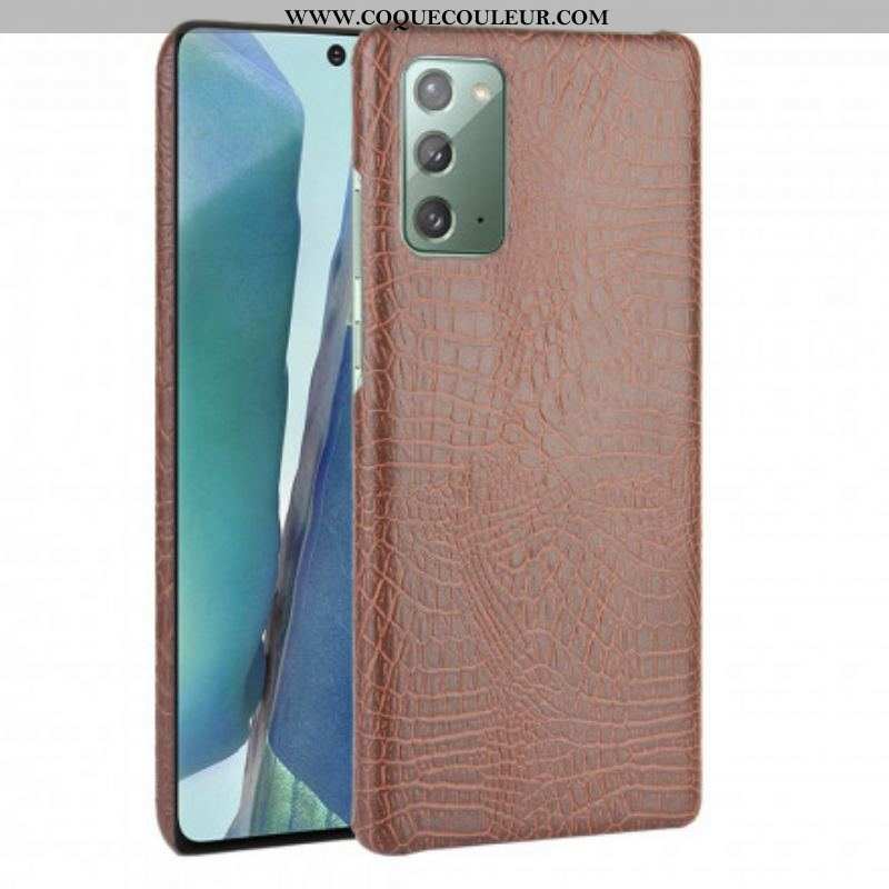 Coque Samsung Galaxy Note 20 Effet Peau de Crocodile