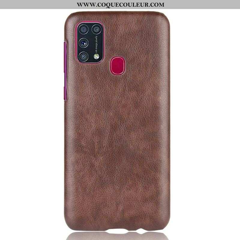 Coque Samsung Galaxy M31 Effet Cuir Litchi Performance