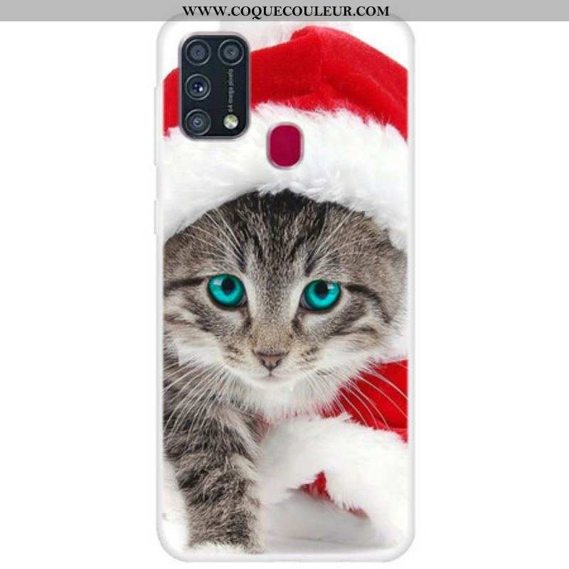 Coque Samsung Galaxy M31 Chat de Noël