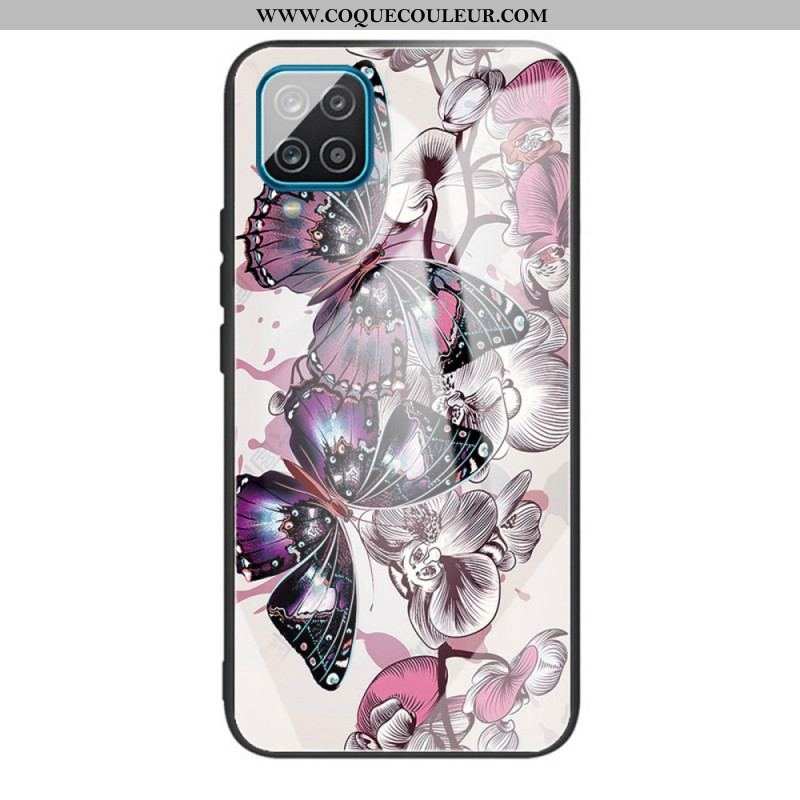 Coque Samsung Galaxy M32 Verre Trempé Variation Papillons