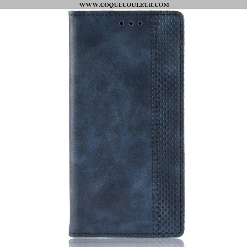 Flip Cover Samsung Galaxy M32 Effet Cuir Vintage Stylisé