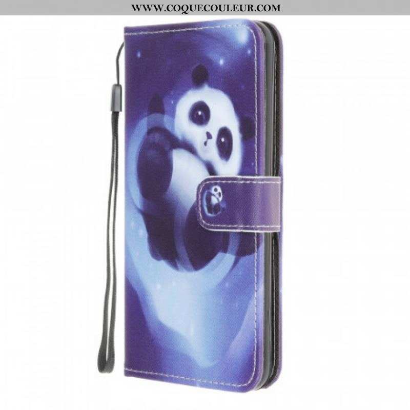 Housse Samsung Galaxy M32 Panda Space à Lanière