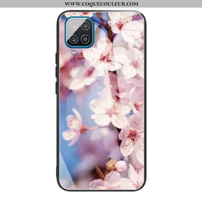 Coque Samsung Galaxy M32 Verre Trempé Fleurs