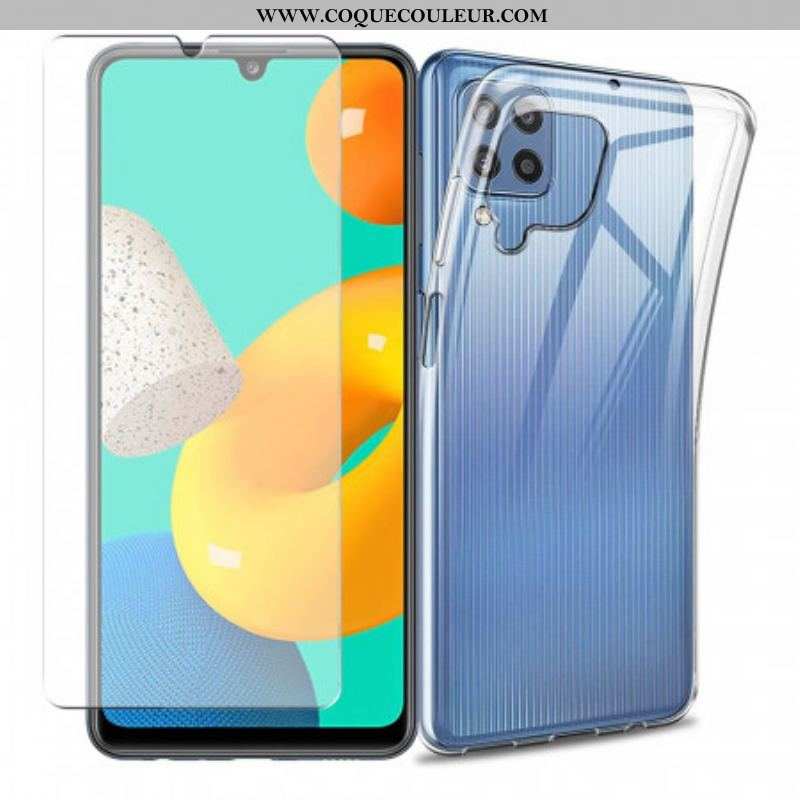 Coque Samsung Galaxy M32 Combo Coque et Verre trempée Écran