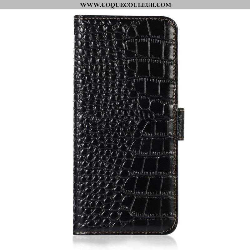 Housse Samsung Galaxy M33 5G Style Crocodile RFID