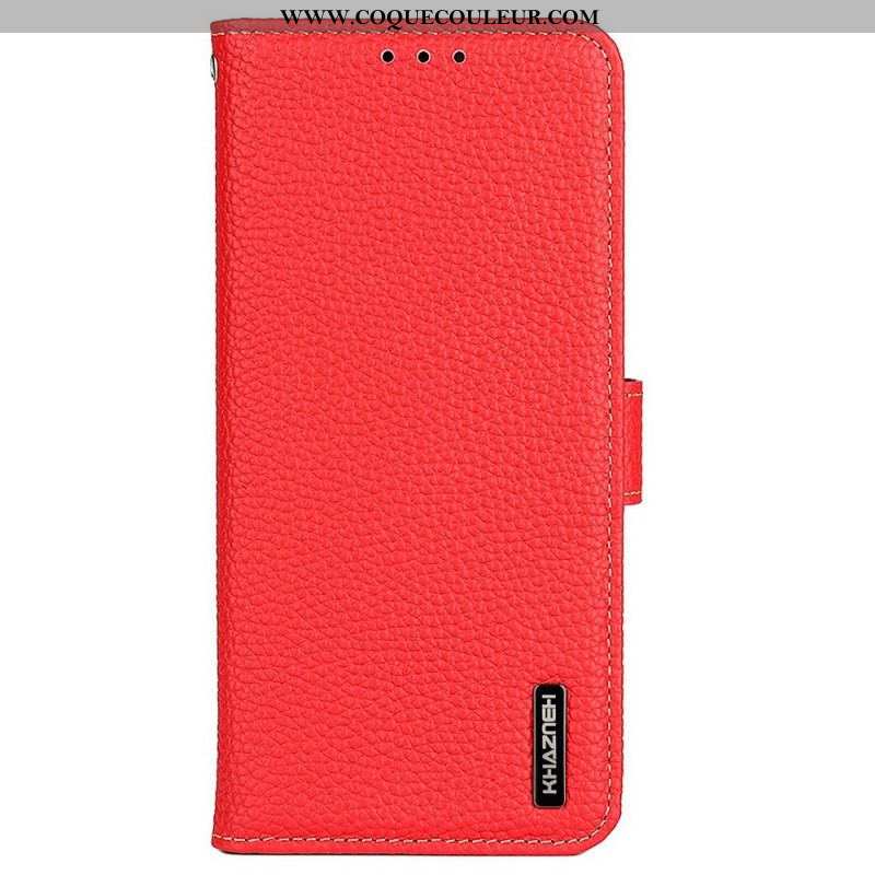 Housse Samsung Galaxy M33 5G Cuir Litchi KHAZNEH