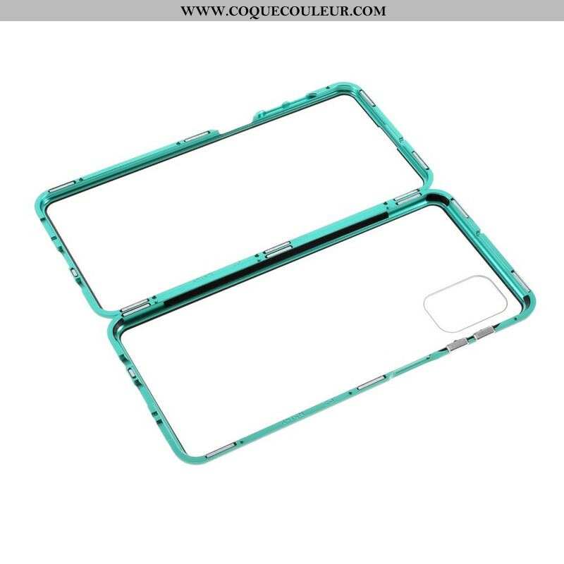 Coque Samsung Galaxy M51 Rebords Métal et Verre Trempé