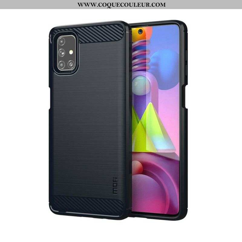 Coque Samsung Galaxy M51 Fibre Carbone Brossée MOFI