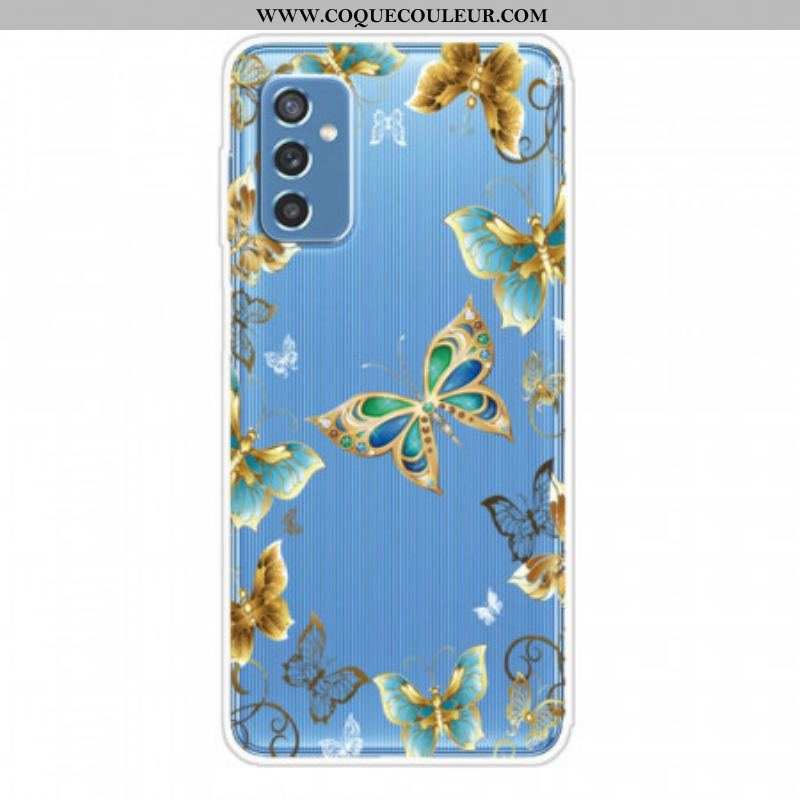 Coque Samsung Galaxy M52 5G Chaine de Papillons