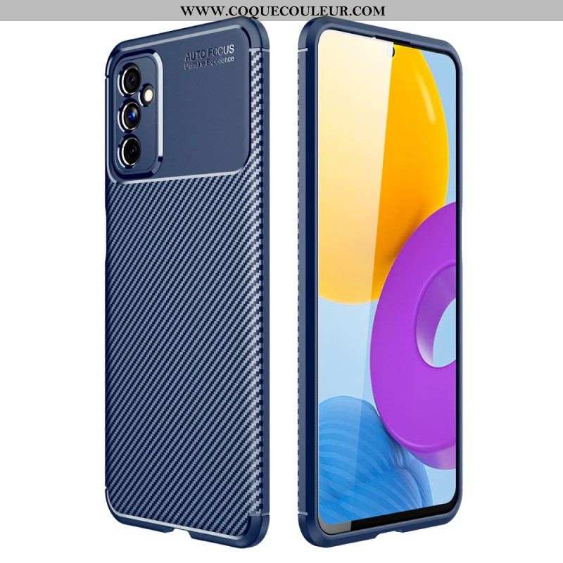 Coque Samsung Galaxy M52 5G Flexible Texture Fibre Carbone